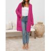 imageZESICA Womens Fall 2025 Long Batwing Sleeve Open Front Chunky Knit Cardigan SweaterRose
