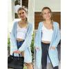imageZESICA Womens Fall 2025 Long Batwing Sleeve Open Front Chunky Knit Cardigan SweaterSkyblue