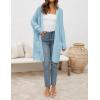 imageZESICA Womens Fall 2025 Long Batwing Sleeve Open Front Chunky Knit Cardigan SweaterSkyblue