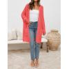 imageZESICA Womens Fall 2025 Long Batwing Sleeve Open Front Chunky Knit Cardigan SweaterWatermelon