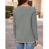 imageZESICA Womens Fall Fashion Cardigan Sweaters Long Sleeve Button Open Front Color Block Coatigan with PocketsGrey