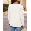 imageZESICA Womens Fall Fashion Cardigan Sweaters Long Sleeve Button Open Front Color Block Coatigan with PocketsWhite