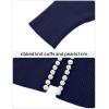 imageZESICA Womens Open Front Cardigan Sweater 2025 Fall Casual Knitted Long Sleeve Pearls Trim Outerwear Coat Trendy ClothesDark Purple