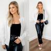 imageZESICA Womens Open Front Cardigan Sweater 2025 Fall Casual Knitted Long Sleeve Pearls Trim Outerwear Coat Trendy ClothesWhite