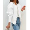 imageZESICA Womens Open Front Cardigan Sweater 2025 Fall Casual Knitted Long Sleeve Pearls Trim Outerwear Coat Trendy ClothesWhite