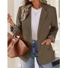imageZESICA Business Casual Blazers for Women 2025 Fall Work Office Jackets Lapel Open Front Blazer Outfits with PocketsBrown