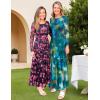 imageZESICA Womens Floral Bodycon Maxi Dresses 2025 Fall Boho Long Sleeve Mesh Ruffle Mermaid Wedding Cocktail Party DressGreen