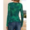 imageZESICA Womens Long Sleeve Floral Shirts V Neck Going Out Ruffle Tops Blouses 2025 Fall Fashion Clothes Outfits