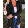 imageZESICA Womens Cardigan Sweaters 2025 Fall Button Down Open Front Cable Knit Casual Trendy Winter Clothing OuterwearBlack2