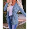 imageZESICA Womens Cardigan Sweaters 2025 Fall Button Down Open Front Cable Knit Casual Trendy Winter Clothing OuterwearBlue