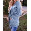 imageZESICA Womens Cardigan Sweaters 2025 Fall Button Down Open Front Cable Knit Casual Trendy Winter Clothing OuterwearBlue