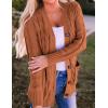 imageZESICA Womens Cardigan Sweaters 2025 Fall Button Down Open Front Cable Knit Casual Trendy Winter Clothing OuterwearBrown