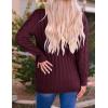 imageZESICA Womens Cardigan Sweaters 2025 Fall Button Down Open Front Cable Knit Casual Trendy Winter Clothing OuterwearBurgundy