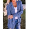 imageZESICA Womens Cardigan Sweaters 2025 Fall Button Down Open Front Cable Knit Casual Trendy Winter Clothing OuterwearDustyblue