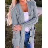 imageZESICA Womens Cardigan Sweaters 2025 Fall Button Down Open Front Cable Knit Casual Trendy Winter Clothing OuterwearGrey