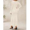 imageZESICA Womens Long Sleeve Bodycon Maxi Dress 2025 Fall Fashion Floral Sexy Mermaid Wedding Guest Cocktail Party DressesBeige