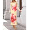imageZESICA Womens Long Sleeve Floral Maxi Dress 2025 Fall Off Shoulder Bodycon Ruched Mesh Cocktail Wedding Guest DressesApricot