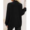 imageZESICA Womens Turtleneck Sweaters Dressy Casual Oversized Long Sleeve Knitted Chunky Pullover Sweater Jumper TopsBlack