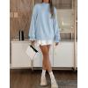 imageZESICA Womens Turtleneck Sweaters Dressy Casual Oversized Long Sleeve Knitted Chunky Pullover Sweater Jumper TopsLight Blue