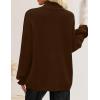 imageZESICA Womens Turtleneck Sweaters Dressy Casual Oversized Long Sleeve Knitted Chunky Pullover Sweater Jumper TopsWine