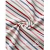 imageZESICA 34 Length Sleeve Womens Tops 2025 Fall Boho Striped Henley Shirts Dressy Casual BlousesWhite