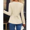 imageZESICA Womens Business Casual Blazers 2025 Fall Long Sleeve Button Down Suit Jackets Open Front Work Blazer with PocketApricot