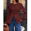 imageZESICA Womens Business Casual Blazers 2025 Fall Long Sleeve Button Down Suit Jackets Open Front Work Blazer with PocketBrown