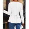 imageZESICA Womens Business Casual Blazers 2025 Fall Long Sleeve Button Down Suit Jackets Open Front Work Blazer with PocketWhite