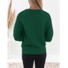 imageZESICA Womens Crew Neck Long Lantern Sleeve Fall 2025 Casual Loose Ribbed Knit Solid Soft Pullover Sweater TopsForestgreen