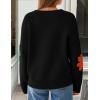 imageZESICA Womens Fall Floral Cardigan Sweaters 2025 Casual Long Sleeve Open Front Button Down V Neck Knit SweaterBlack