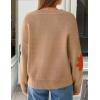 imageZESICA Womens Fall Floral Cardigan Sweaters 2025 Casual Long Sleeve Open Front Button Down V Neck Knit SweaterKhaki