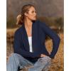 imageZESICA Womens Fall Winter 2025 Long Sleeve Open Front Casual Lightweight Soft Knit Cardigan Sweater OuterwearNavy