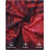 imageZESICA Womens Floral Mesh Long Sleeve Tops 2025 Fall Cowl Neck Slim Fit Going Out Y2k Shirts Trendy Date Night OutfitsRed