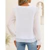 imageZESICA Womens Long Sleeve Chiffon Dressy Casual Blouses Fall Button Down Ruffle Layered Boho Tops 2025 Trendy Clothes