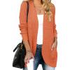 imageZESICA Womens Fall Winter 2025 Long Sleeve Open Front Casual Lightweight Soft Knit Cardigan Sweater OuterwearOrange