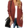 imageZESICA Womens Fall Winter 2025 Long Sleeve Open Front Casual Lightweight Soft Knit Cardigan Sweater OuterwearRust