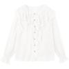 imageZESICA Womens Long Sleeve Chiffon Dressy Casual Blouses Fall Button Down Ruffle Layered Boho Tops 2025 Trendy Clothes