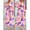imageZESICA Fall Floral Dresses for Women 2025 Elegant Long Sleeve V Neck Mesh Cocktail Wedding Party Maxi DressPurple