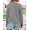imageZESICA Womens Causal Long Sleeve Lightweight Sweatshirts Crewneck Side Slit Loose Shirts Basic Fall TopsGrey
