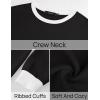 imageZESICA Sweatshirts for Women Casual Long Sleeve Crewneck Contrast Color Oversized Pullover Tops Trendy ClothesBlack