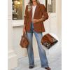 imageZESICA Womens Fall Business Casual Blazers 2025 Long Sleeve Lapel Open Front Button Work Blazer Jackets with PocketsCaramel