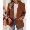 imageZESICA Womens Fall Business Casual Blazers 2025 Long Sleeve Lapel Open Front Button Work Blazer Jackets with PocketsCaramel