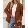 imageZESICA Womens Fall Business Casual Blazers 2025 Long Sleeve Lapel Open Front Button Work Blazer Jackets with PocketsCaramel