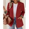 imageZESICA Womens Fall Business Casual Blazers 2025 Long Sleeve Lapel Open Front Button Work Blazer Jackets with PocketsWine