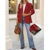 imageZESICA Womens Fall Business Casual Blazers 2025 Long Sleeve Lapel Open Front Button Work Blazer Jackets with PocketsWine
