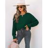 imageZESICA Womens 2025 Fall Long Sleeve Crew Neck Solid Color Cable Knit Chunky Casual Oversized Pullover Sweater TopsForestgreen