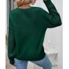 imageZESICA Womens 2025 Fall Long Sleeve Crew Neck Solid Color Cable Knit Chunky Casual Oversized Pullover Sweater TopsForestgreen