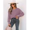 imageZESICA Womens 2025 Fall Long Sleeve Crew Neck Solid Color Cable Knit Chunky Casual Oversized Pullover Sweater TopsTaro