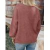 imageZESICA Womens Button Down Cardigan Sweaters 2025 Fall Lantern Long Sleeve Mock Neck Chunky Knit Outerwear CoatDustypink