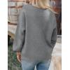 imageZESICA Womens Button Down Cardigan Sweaters 2025 Fall Lantern Long Sleeve Mock Neck Chunky Knit Outerwear CoatGray